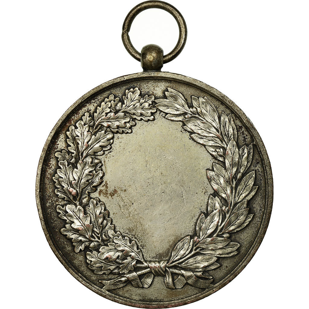 France, Medal, Art Nouveau, VF(30-35), Copper Plated Silver