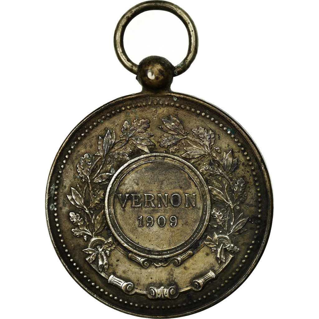 France, Médaille, Préparation Militaire, Gymnastique, 1909, Vernon, TTB