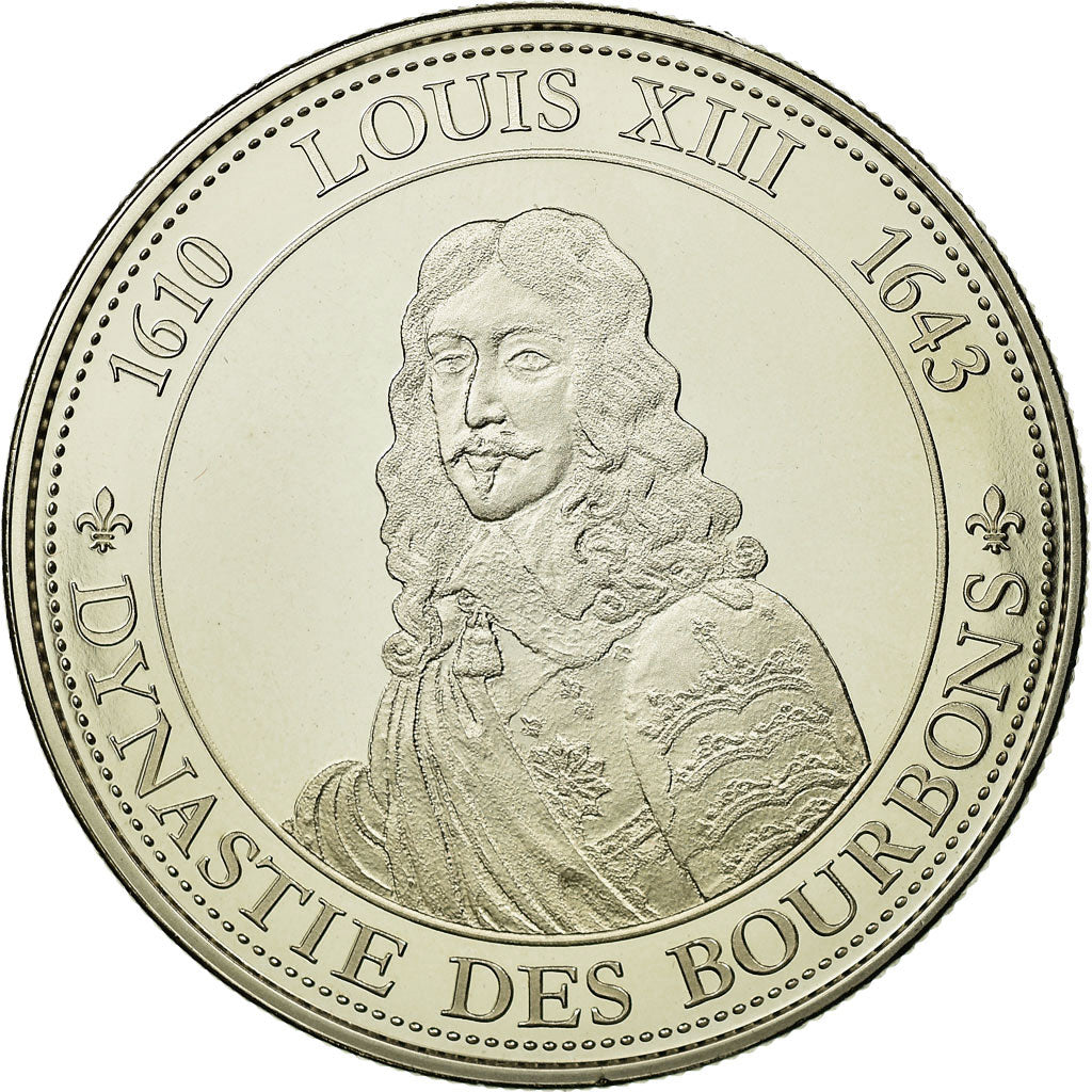 França, Medal, Les rois de France, Louis XIII, MS(65-70), Cobre-níquel