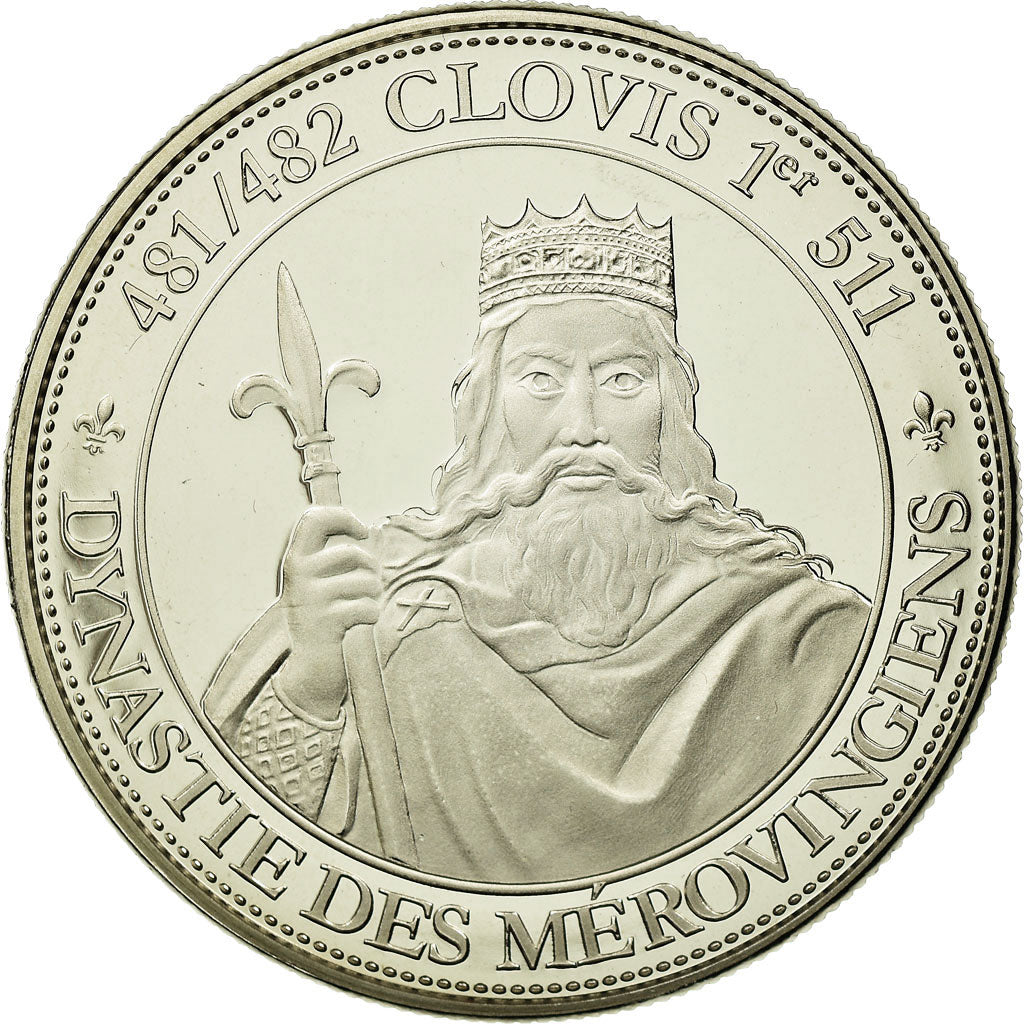 Frankreich, Medaille, Les Rois de France, Clovis, STGL, Copper-nickel
