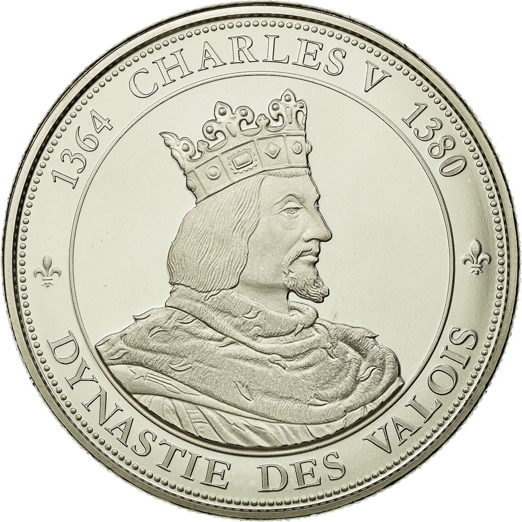 Francia, medalla, Les Rois de France, Charles V, History, FDC, Cobre - níquel