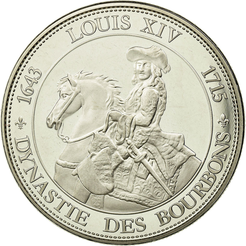 Francia, medaglia, Les rois de France, Louis XIV, History, FDC, Rame-nichel