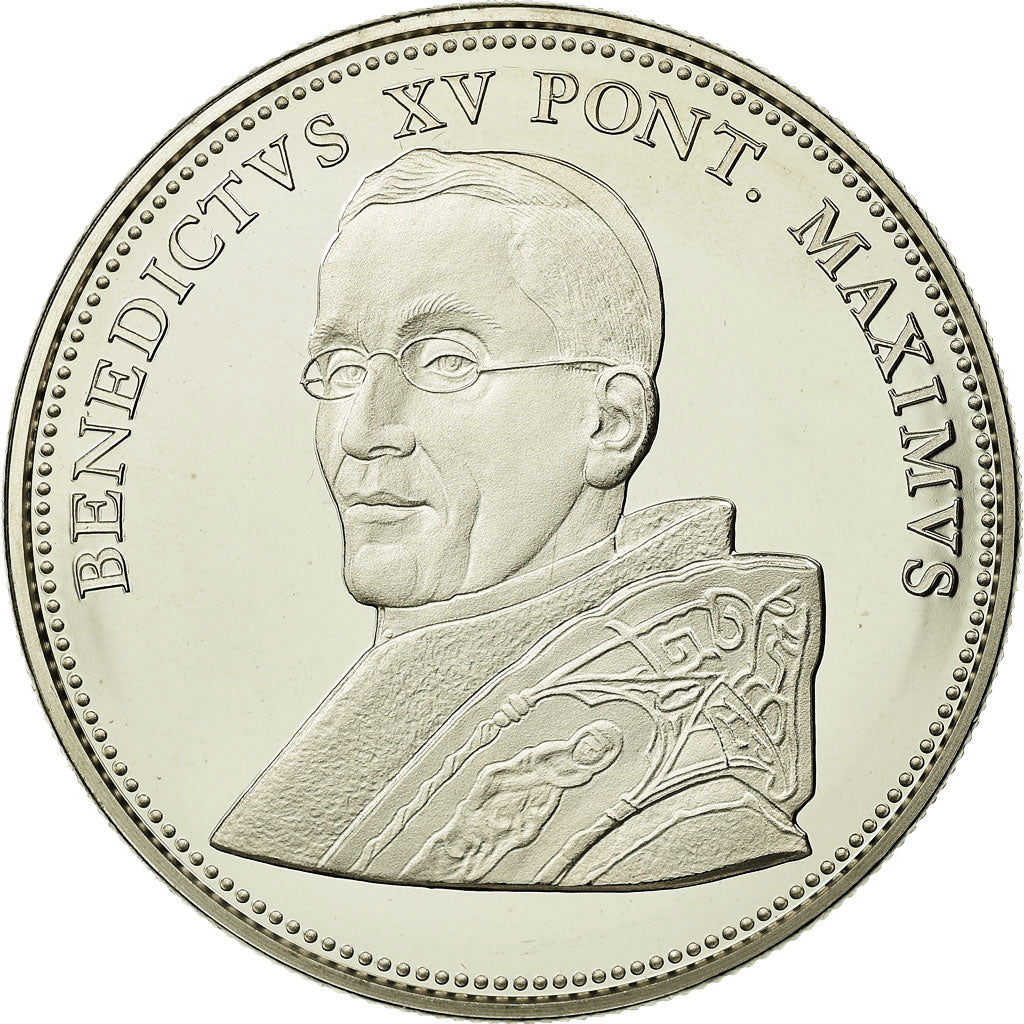 Watykan, Medal, Le Pape Benoit XV, MS(65-70), Miedź-Nikiel