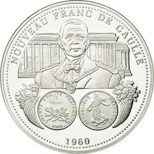 France, Medal, Nouveau Franc De Gaulle, MS(65-70), Silver