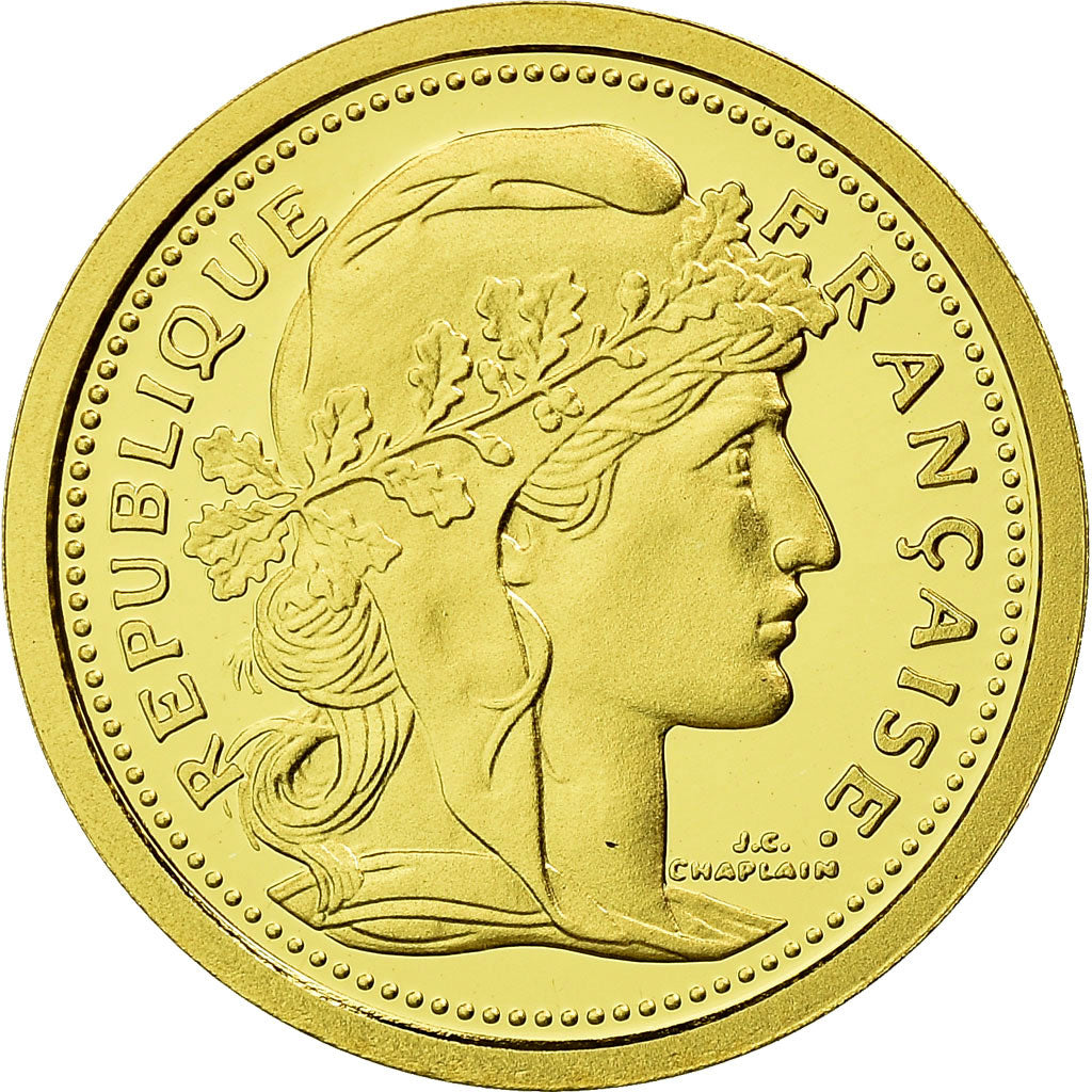 France, Medal, Réplique 20 Francs 1909, MS(65-70), Gold