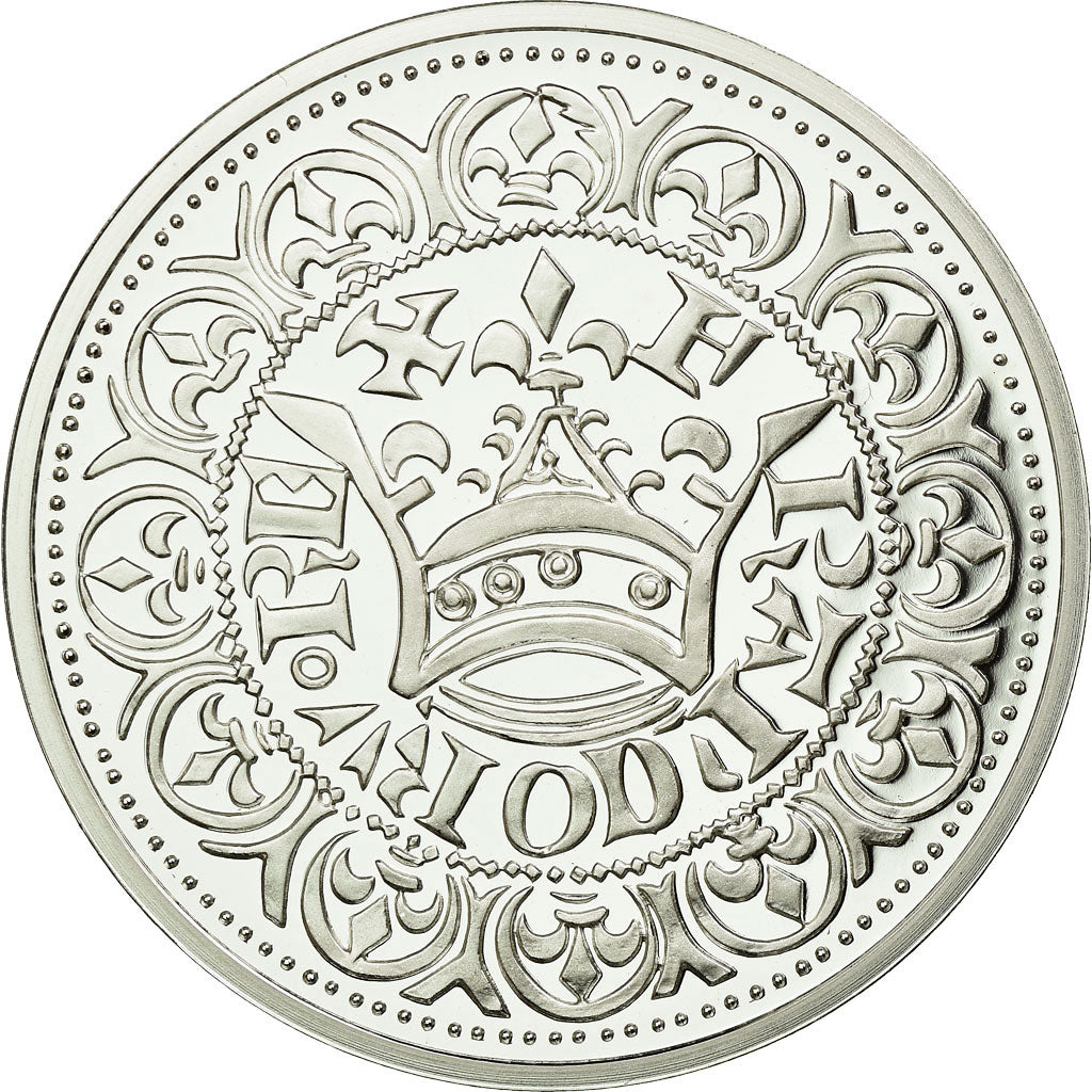 Francja, Medal, Reproduction du Gros Blanc à la Couronne, Jean II Le Bon