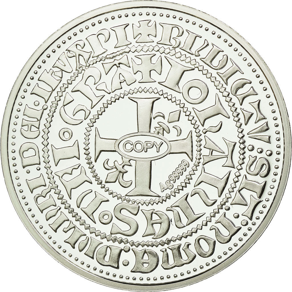 Francja, Medal, Reproduction du Gros Blanc à la Couronne, Jean II Le Bon