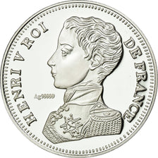 France, Medal, Reproduction de la 5 Francs Henri V 1831, MS(65-70), Silver