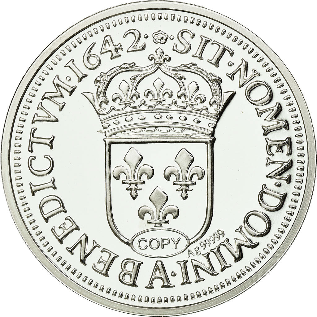 Frankrijk, Medaille, Reproduction de l'Ecu de Warin, Louis XIII, 60 Sols, FDC