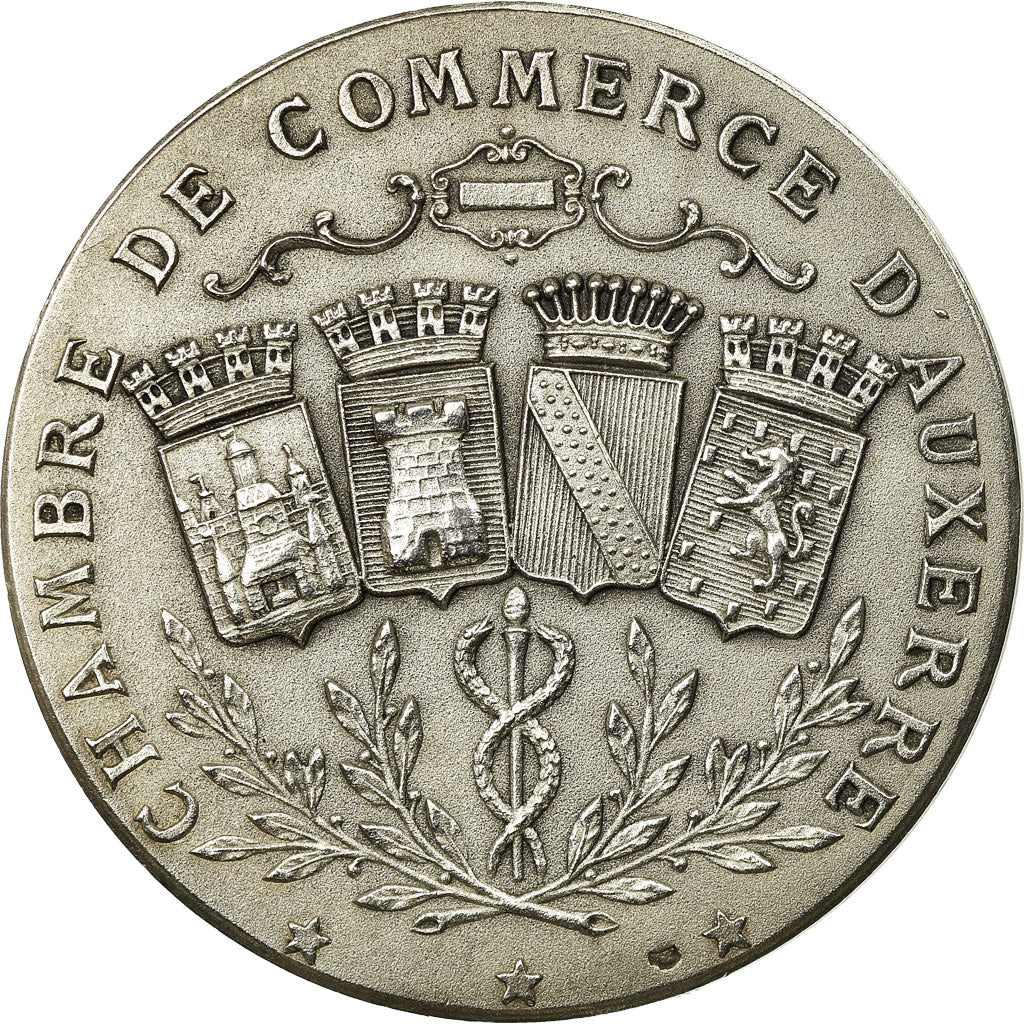 France, Medal, Chambre de Commerce d'Auxerre, MS(64), Silver