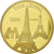 Francia, medalla, Paris - La Tour Eiffel, FDC, Cobre - níquel dorado