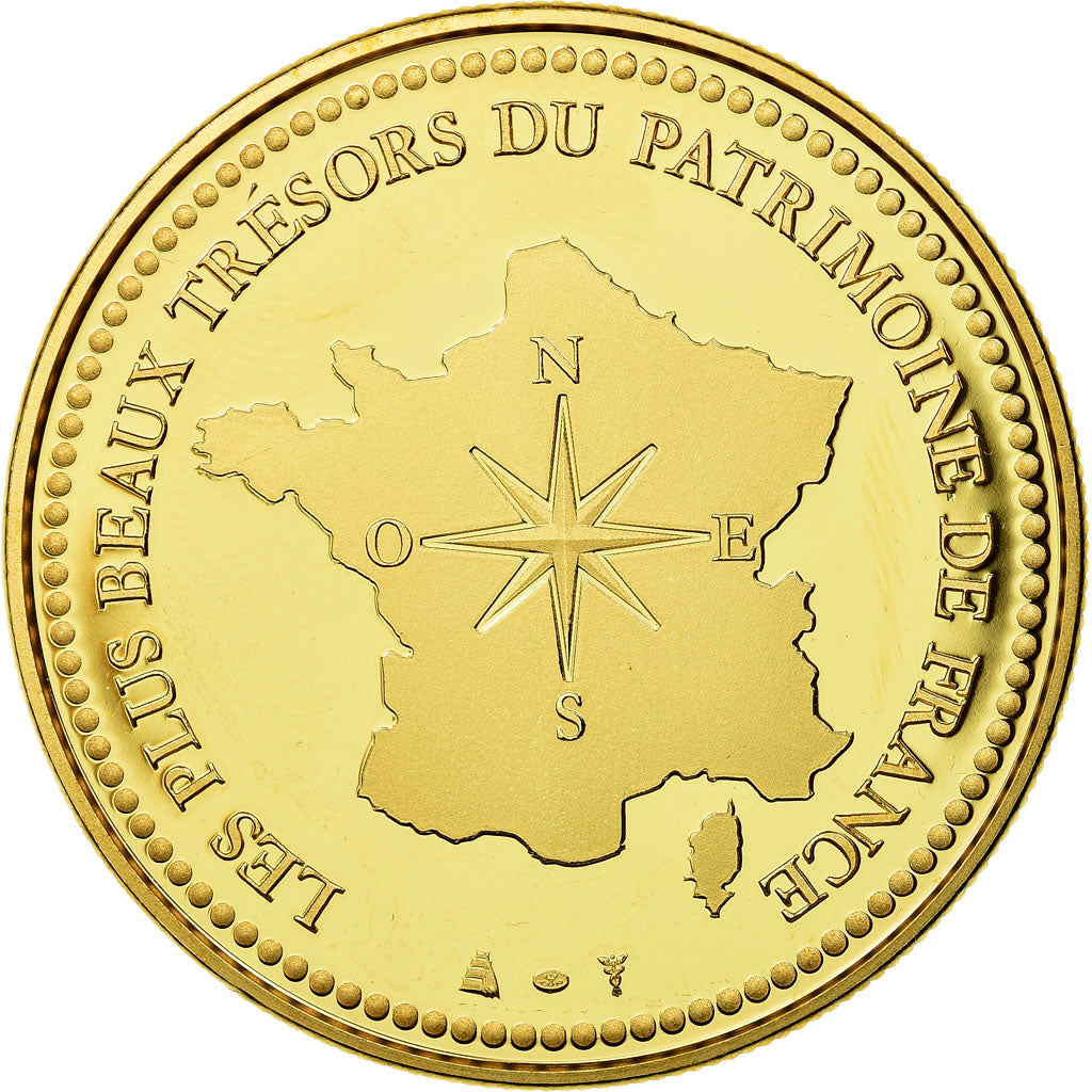 France, Medal, Paris - La Tour Eiffel, MS(65-70), Copper-Nickel Gilt