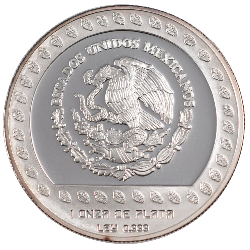 MEXICO, 100 Pesos, 1992, Mexico City, KM #556, MS(65-70), Silver, 31.14