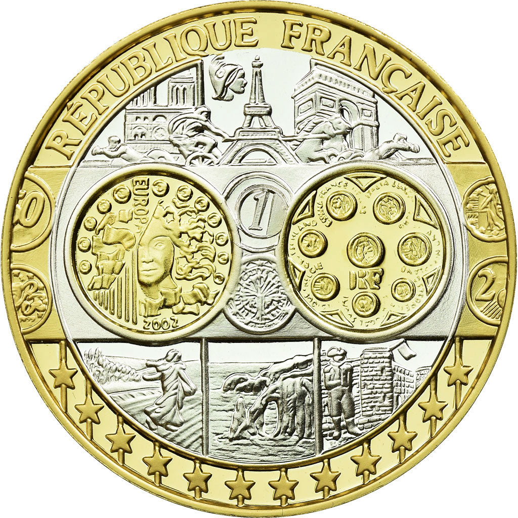 France, Medal, Europa, République Française, MS(65-70), Silver