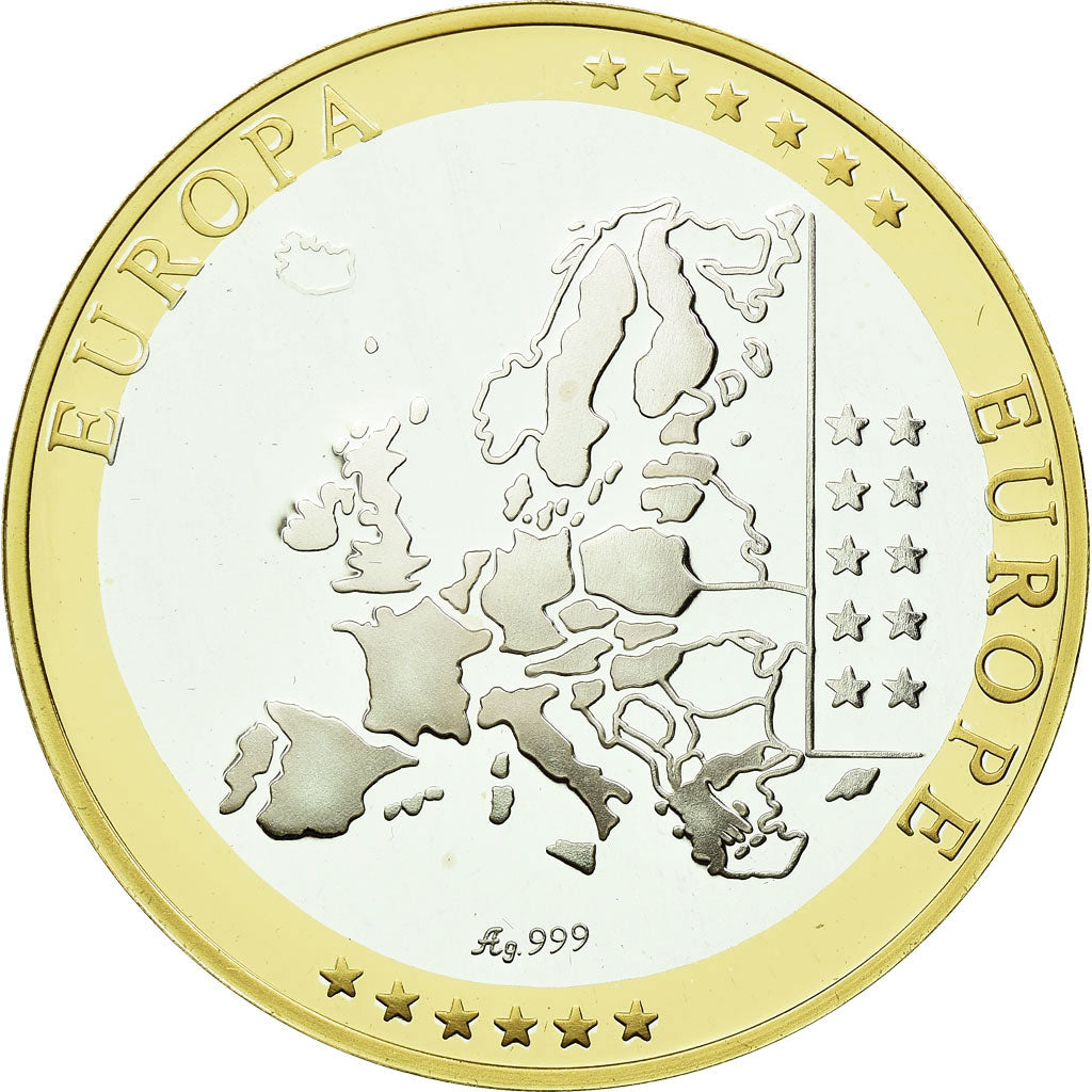 France, Medal, Europa, République Française, MS(65-70), Silver
