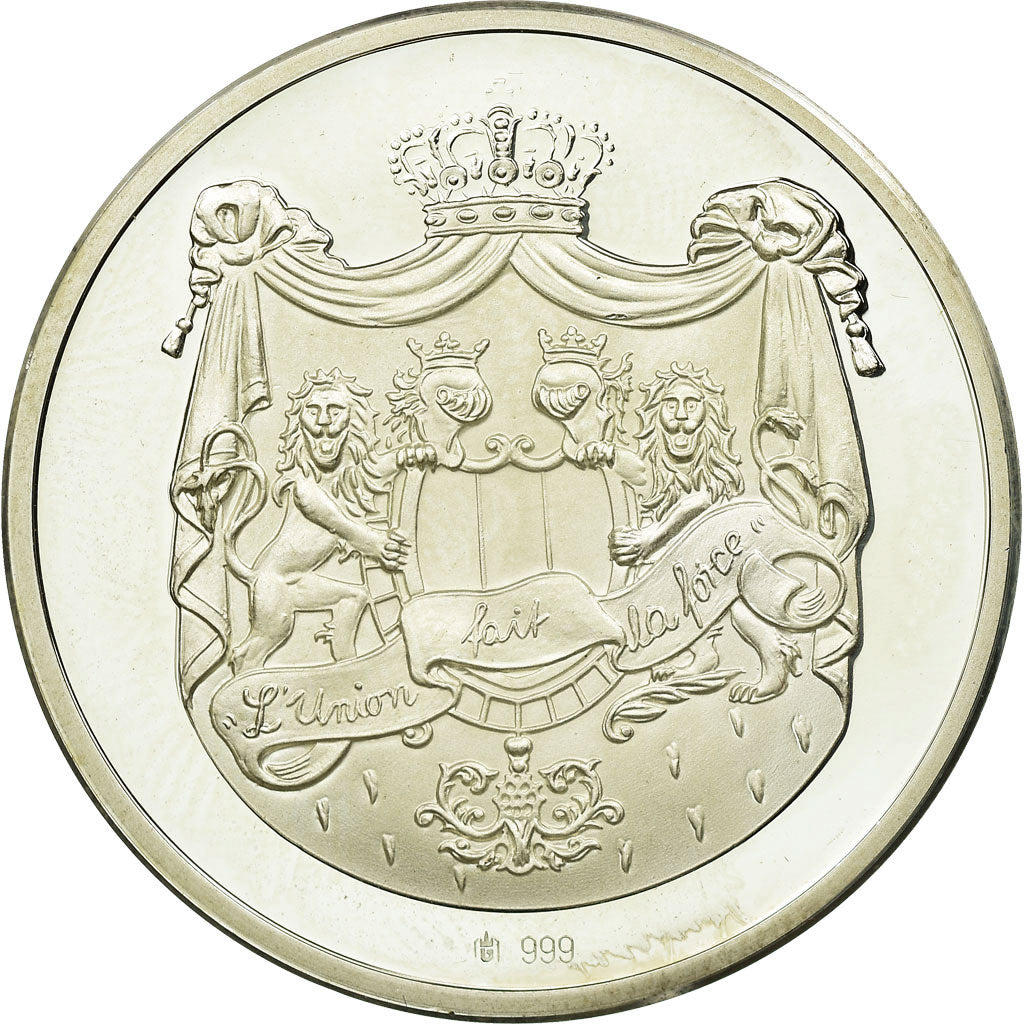 Belgien, Medaille, Roi Albert Ier avec sa Famille, 1998, STGL, Silber