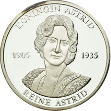 Belgium, Medal, Reine Astrid, 1997, MS(65-70), Silver
