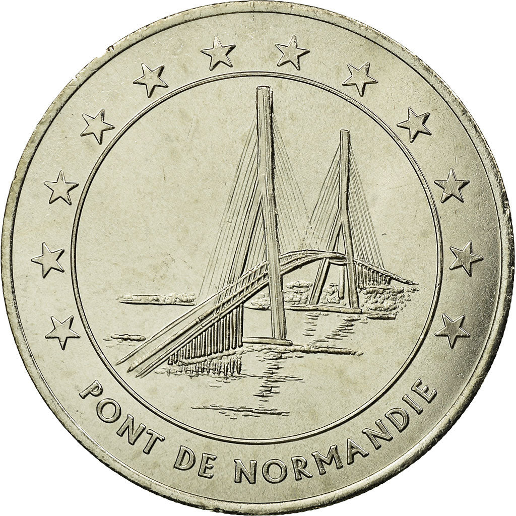 Francia, medalla, 3 Euro Ville du Havre, Pont de Normandie, 1996, SC+