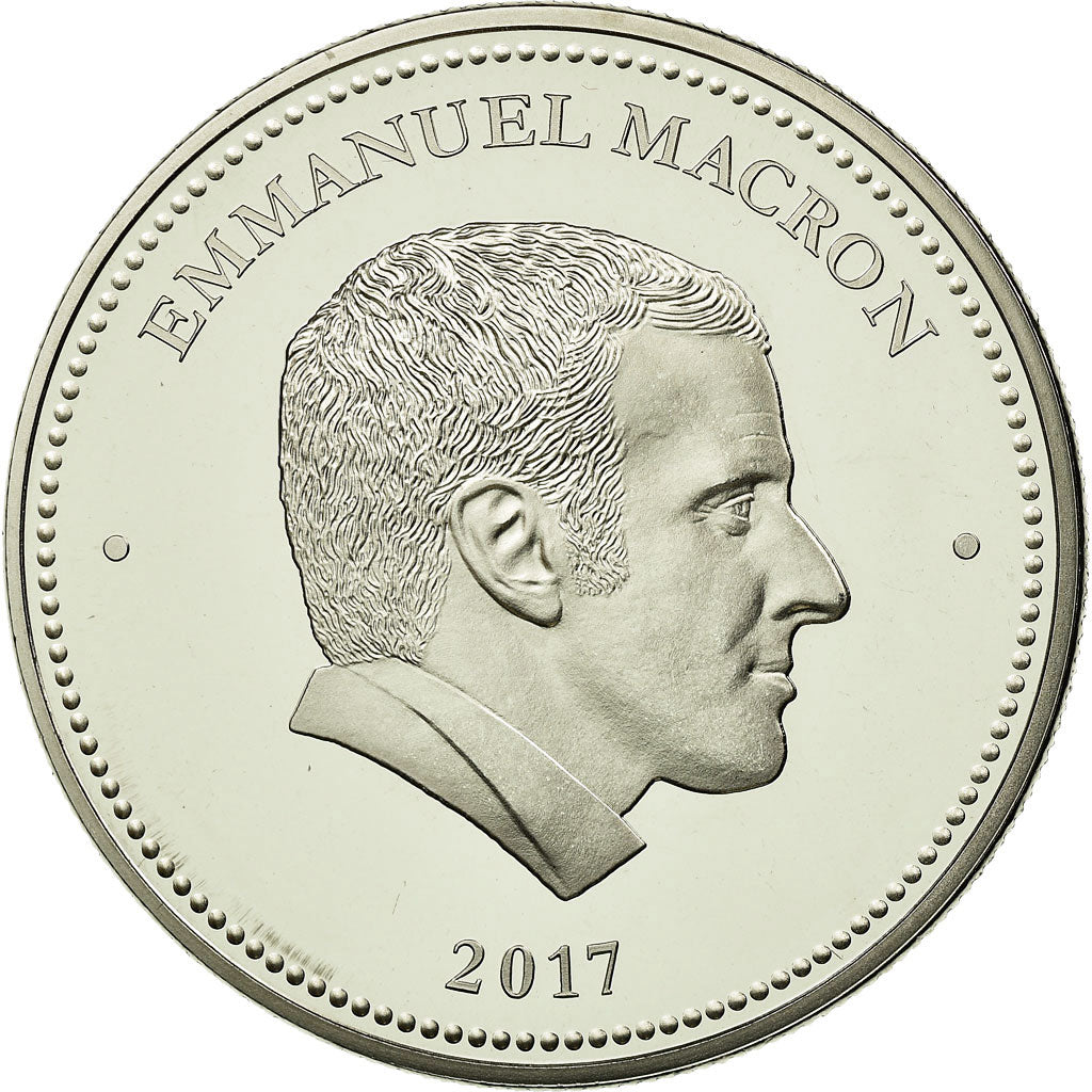 France, Medal, Les Présidents de la République, E.Macron, MS(65-70)