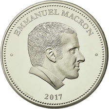France, Medal, Les Présidents de la République, E.Macron, MS(65-70)
