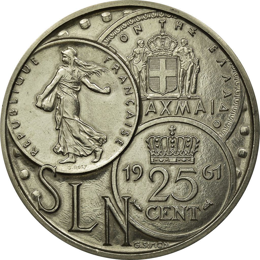 France, Medal, Nouvelle Calédonie, Société Le Nickel, 1961, Simon, MS(64)
