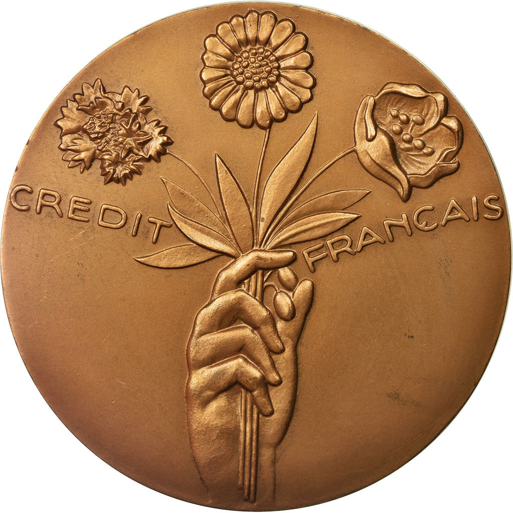 France, Medal, Banque, Crédit Français, Simon, AU(55-58), Bronze