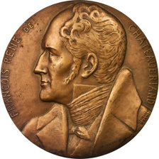 Francja, Medal, François René de Chateaubriand, granger, AU(50-53), Bronze