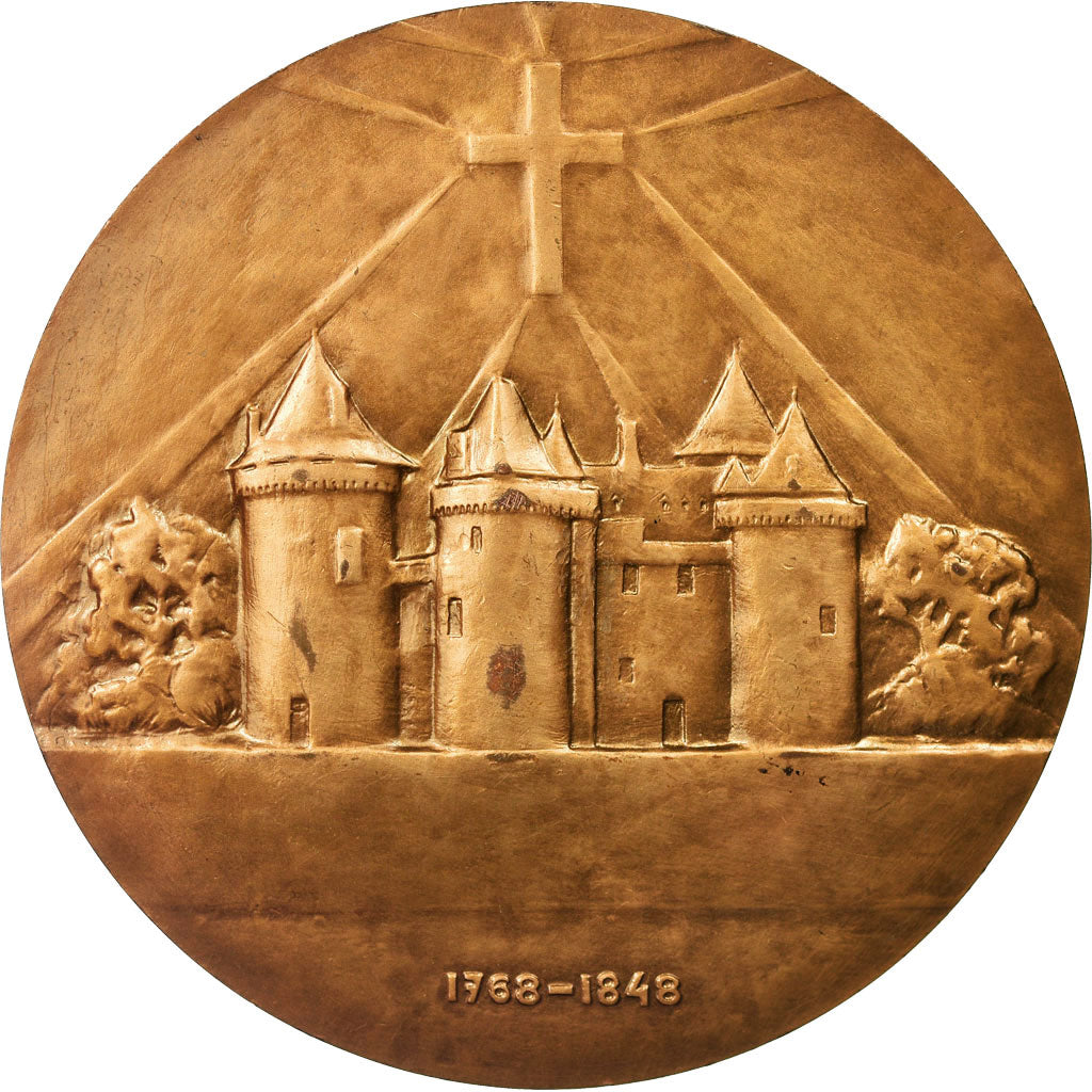Francja, Medal, François René de Chateaubriand, granger, AU(50-53), Bronze