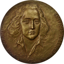 France, Medal, François René de Chateaubriand, 1968, mocquot, MS(60-62)
