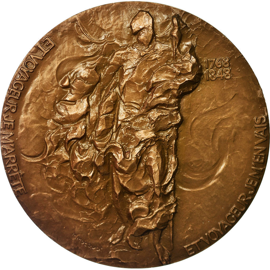 France, Medal, François René de Chateaubriand, 1968, mocquot, MS(60-62)