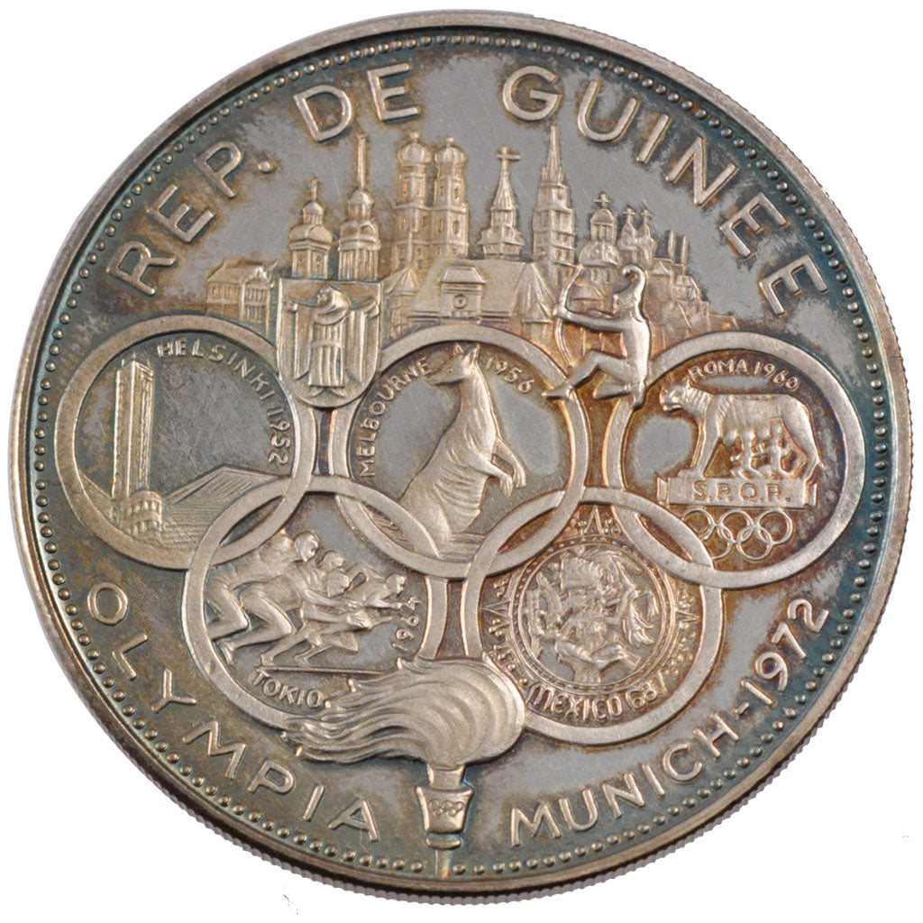 GUINEA, 500 Francs, 1969, KM #15, MS(65-70), Silver, 42, 28.96