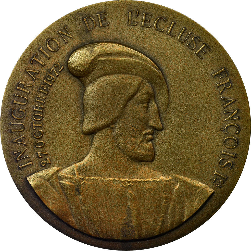 France, Médaille, Inauguration de l'Ecluse François Ier, Port du Havre, TTB+