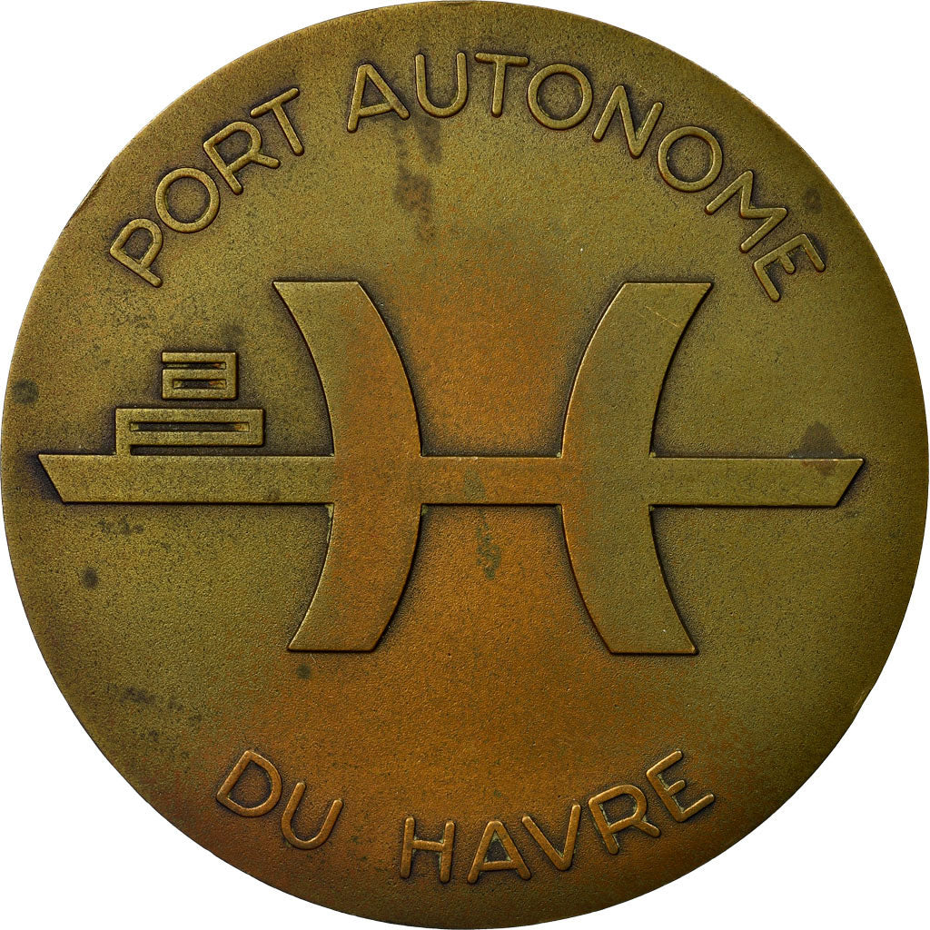 France, Médaille, Inauguration de l'Ecluse François Ier, Port du Havre, TTB+