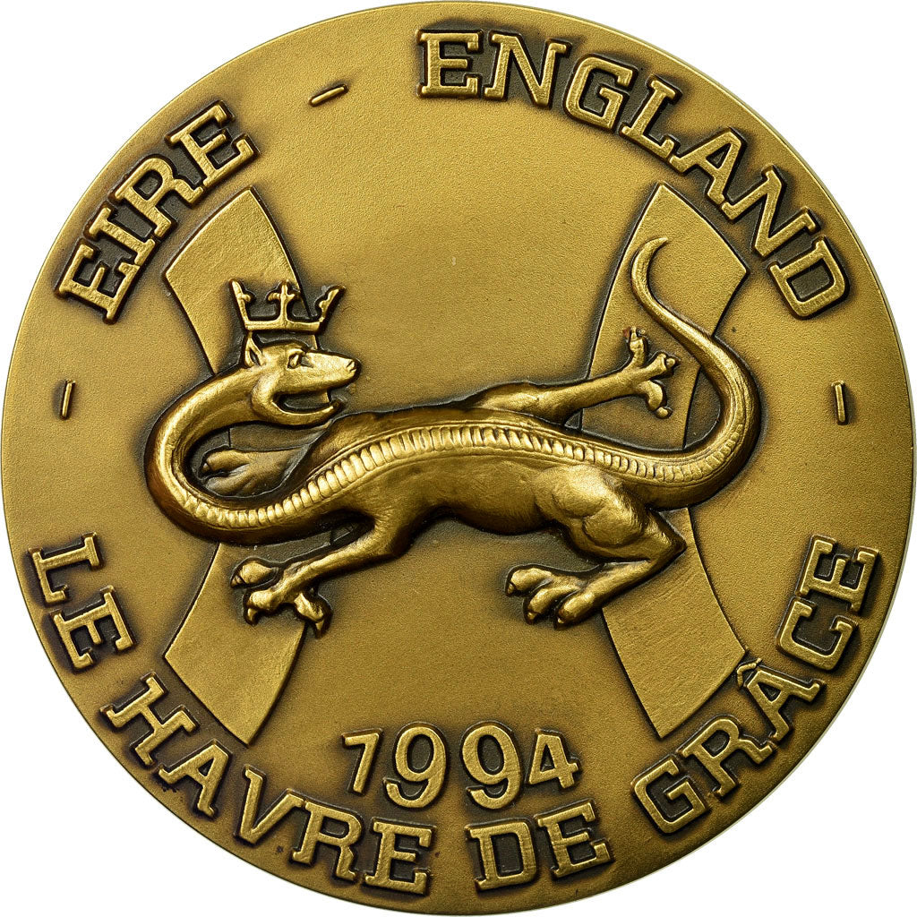 France, Medal, Le Havre de Grâce, Eire-England, Salamandre, 1994, MS(64)