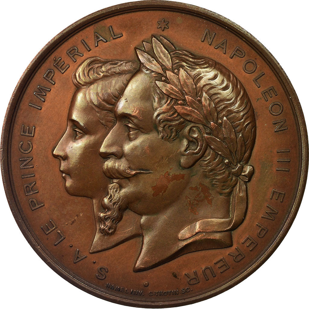 France, Médaille, Napoléon III, Exposition Internationale Maritime du Havre