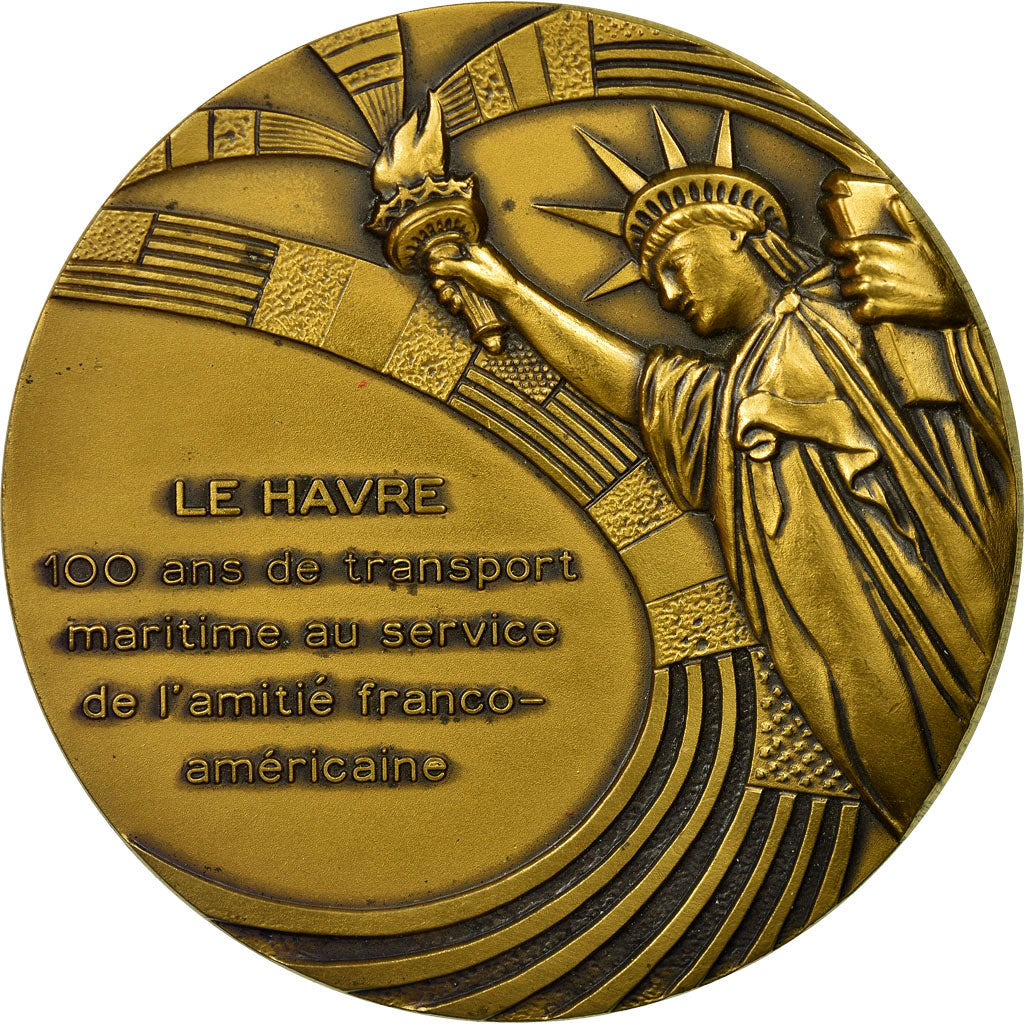 France, Medal, Le Havre, 100 ans de Transport Maritime, Amitié