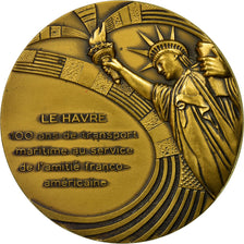 France, Medal, Le Havre, 100 ans de Transport Maritime, Amitié