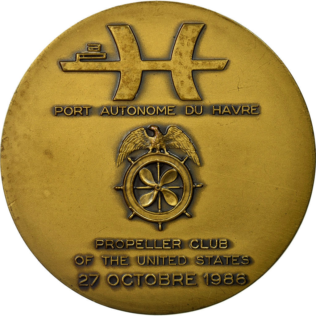 France, Medal, Le Havre, 100 ans de Transport Maritime, Amitié