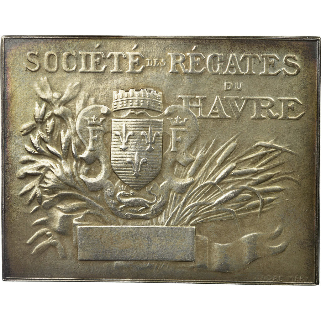 France, Médaille, Société des Régates du Havre, Méry, TTB+, Argent
