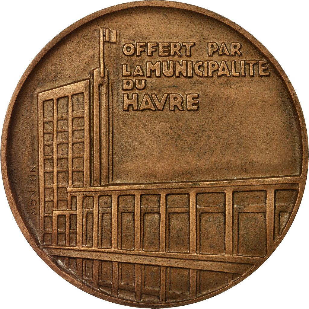 France, Medal, Municipalité du Havre, Morlon, MS(60-62), Bronze