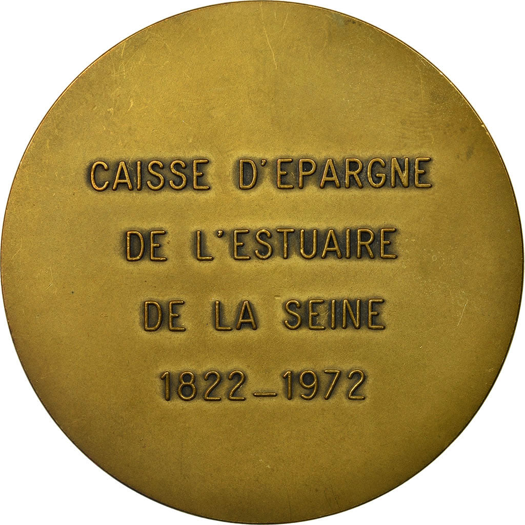 France, Medal, Caisse d'Epargne de l'Estuaire de la Seine, 1972, AU(55-58)