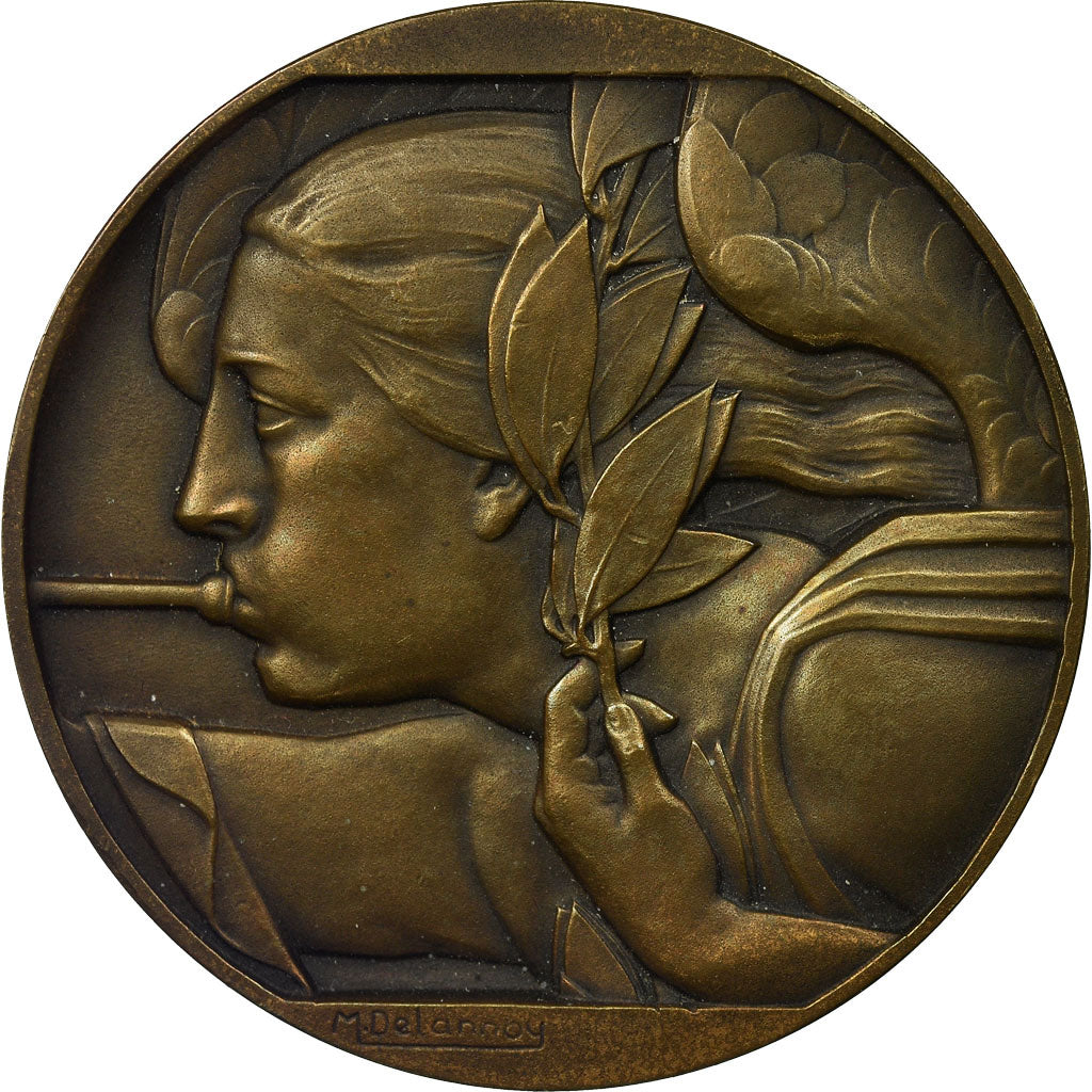 France, Médaille, Art Déco, Journal Le Havre, Delannoy, SUP, Bronze