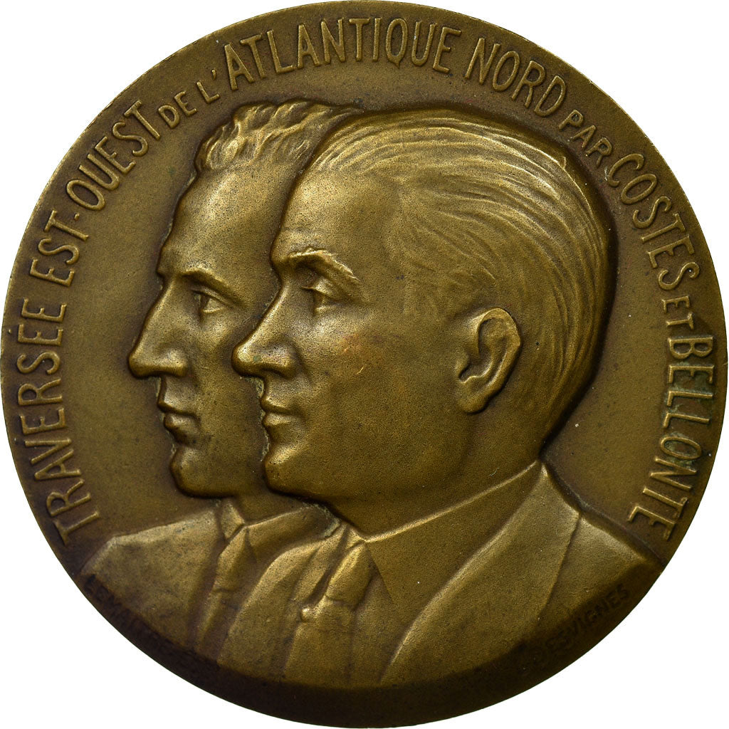 France, Médaille, Aviation, Costes et Bellonte, Traversée de l'Atlantique