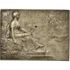 France, Medal, Ville de Rouen, Lefebvre, AU(50-53), Silvered bronze