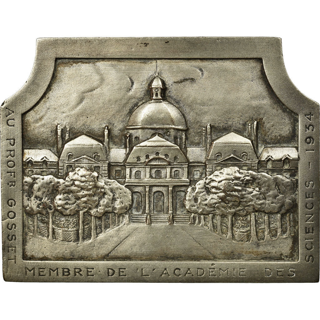 France, Medal, Professeur Gosset, Académie des Sciences, Fécamp, 1934