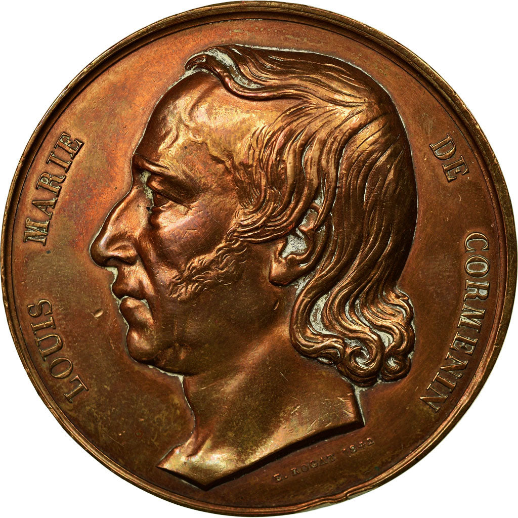 França, Medal, Louis Marie de Cormenin, 1842, Rogat, AU(50-53), Cobre