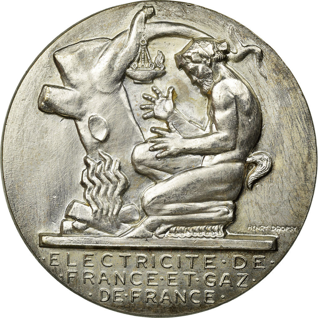 Frankrijk, Medaille, Électricité de France et gaz de France, Dropsy, UNC-