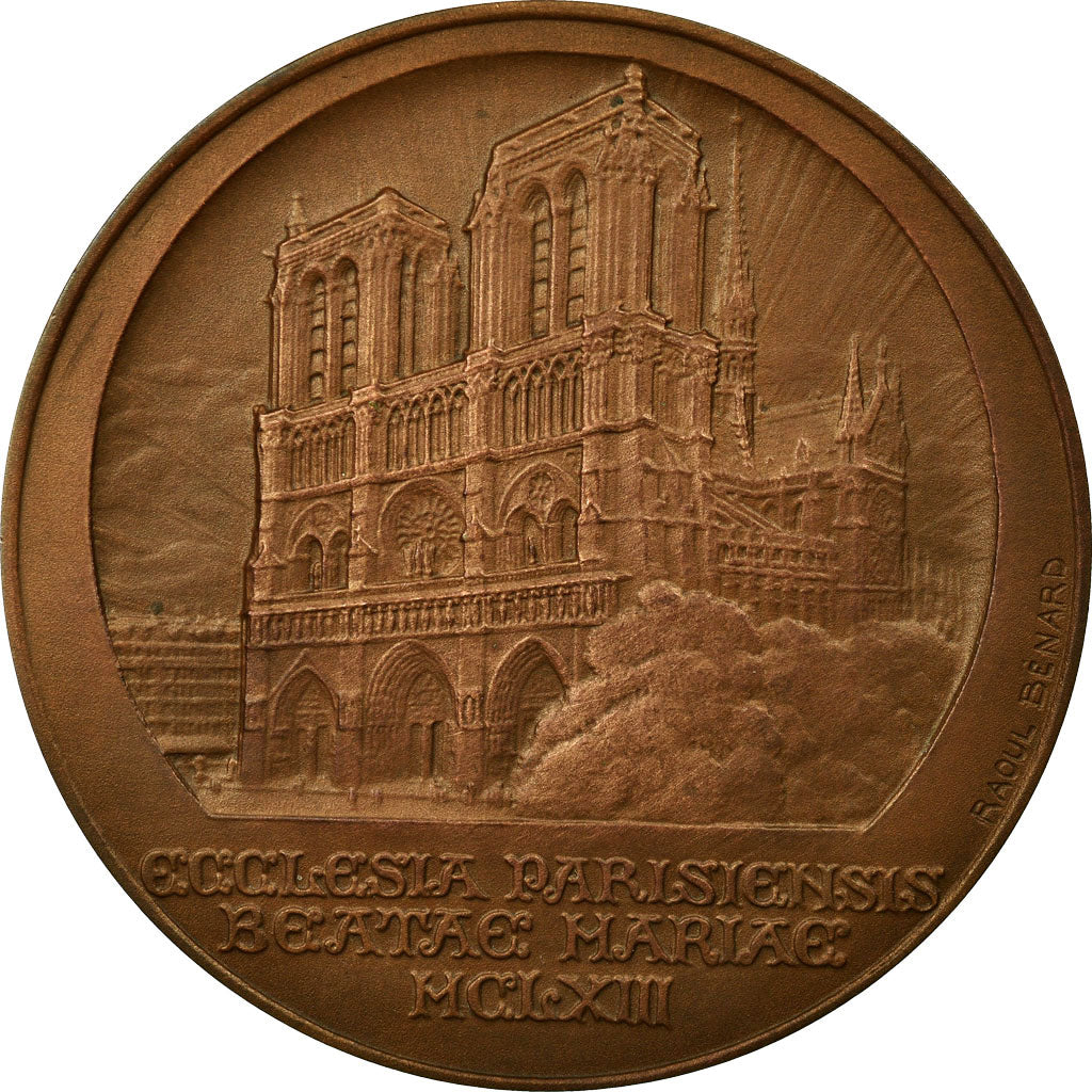 France, Medal, Notre-Dame de Paris, Prix René Vallin, Benard, MS(63), Bronze
