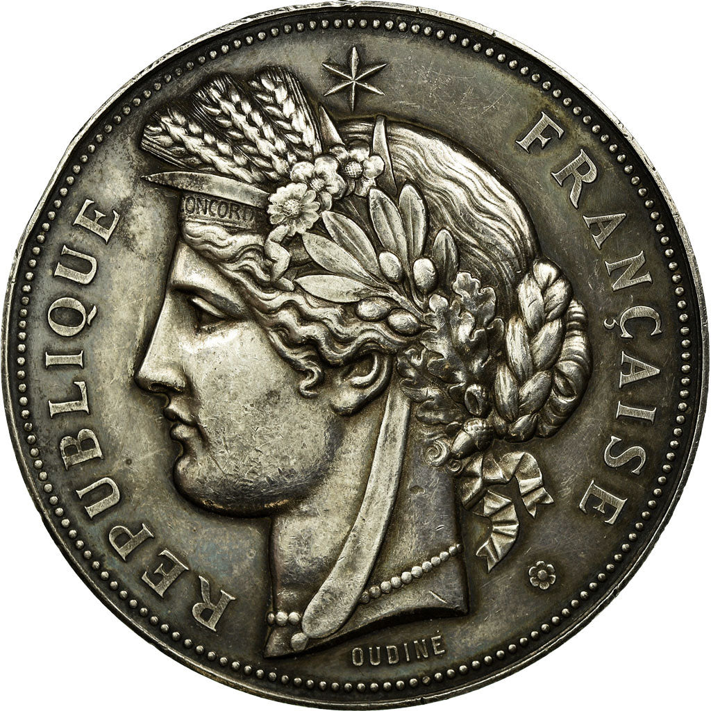 France, Médaille, Cérès, République Française, Oudiné, SUP, Argent