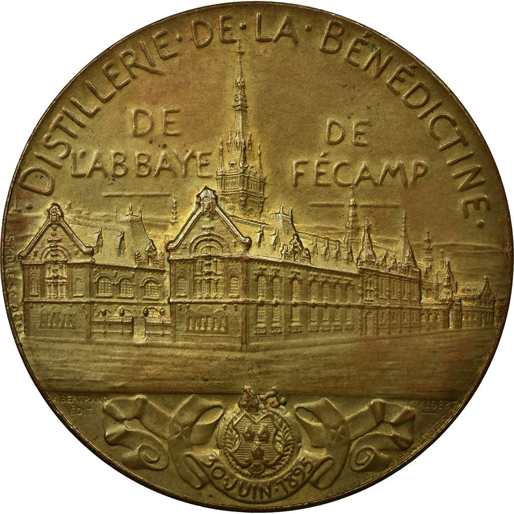 France, Medal, Distillerie de la Bénédictine, Abbaye de Fécamp, Bertrand